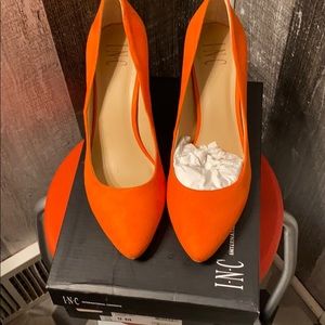 Orange suede shoes for sale